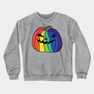 Big Rainbow Halloween Horror Pumpkin Crewneck Sweatshirt